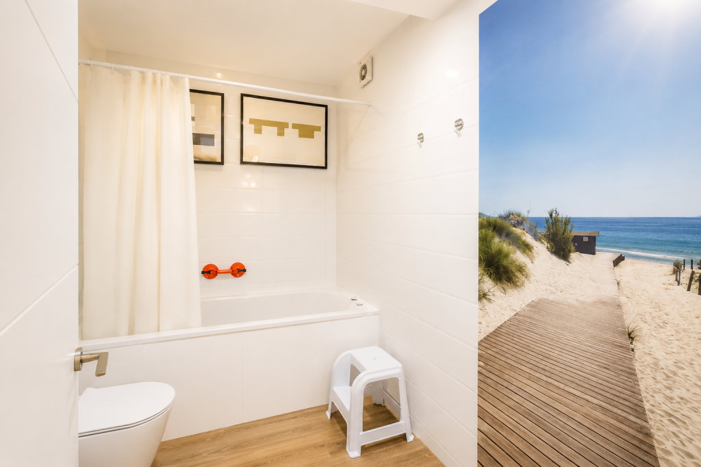 baño habitación deluxe hotel innmare fortuna Marín
